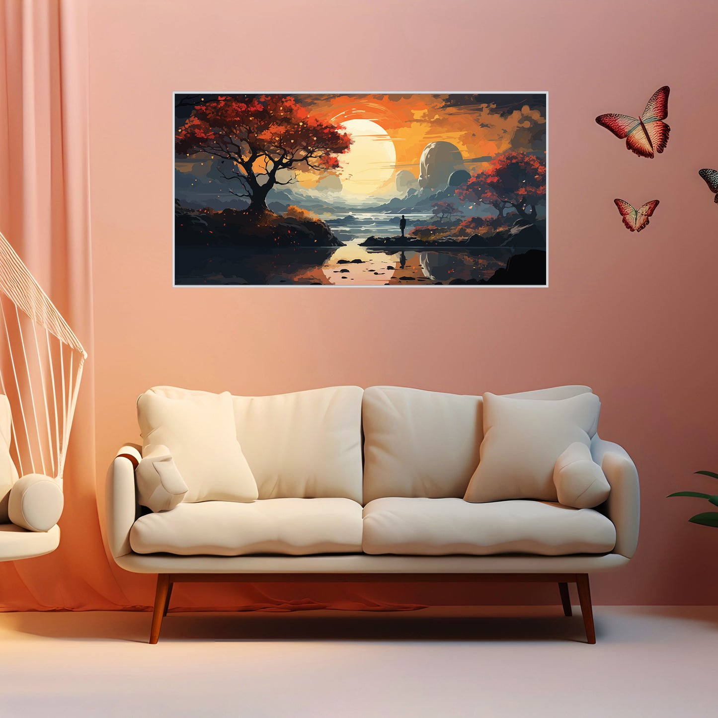 Sunset Fantasy Landscape - Nature Canvas Art