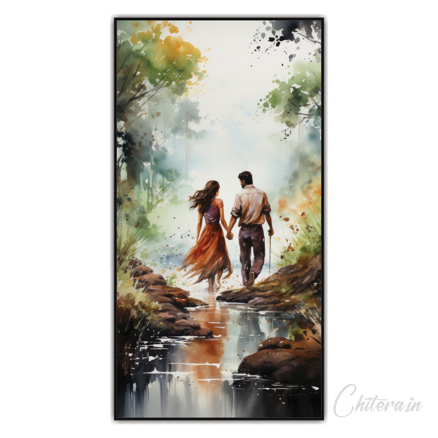 Couple Painting Art Canvas Print Wall Painting