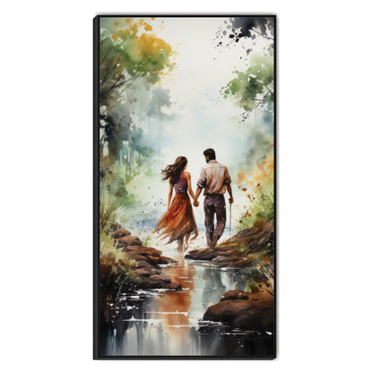 Couple Painting Art Canvas Print Wall Painting