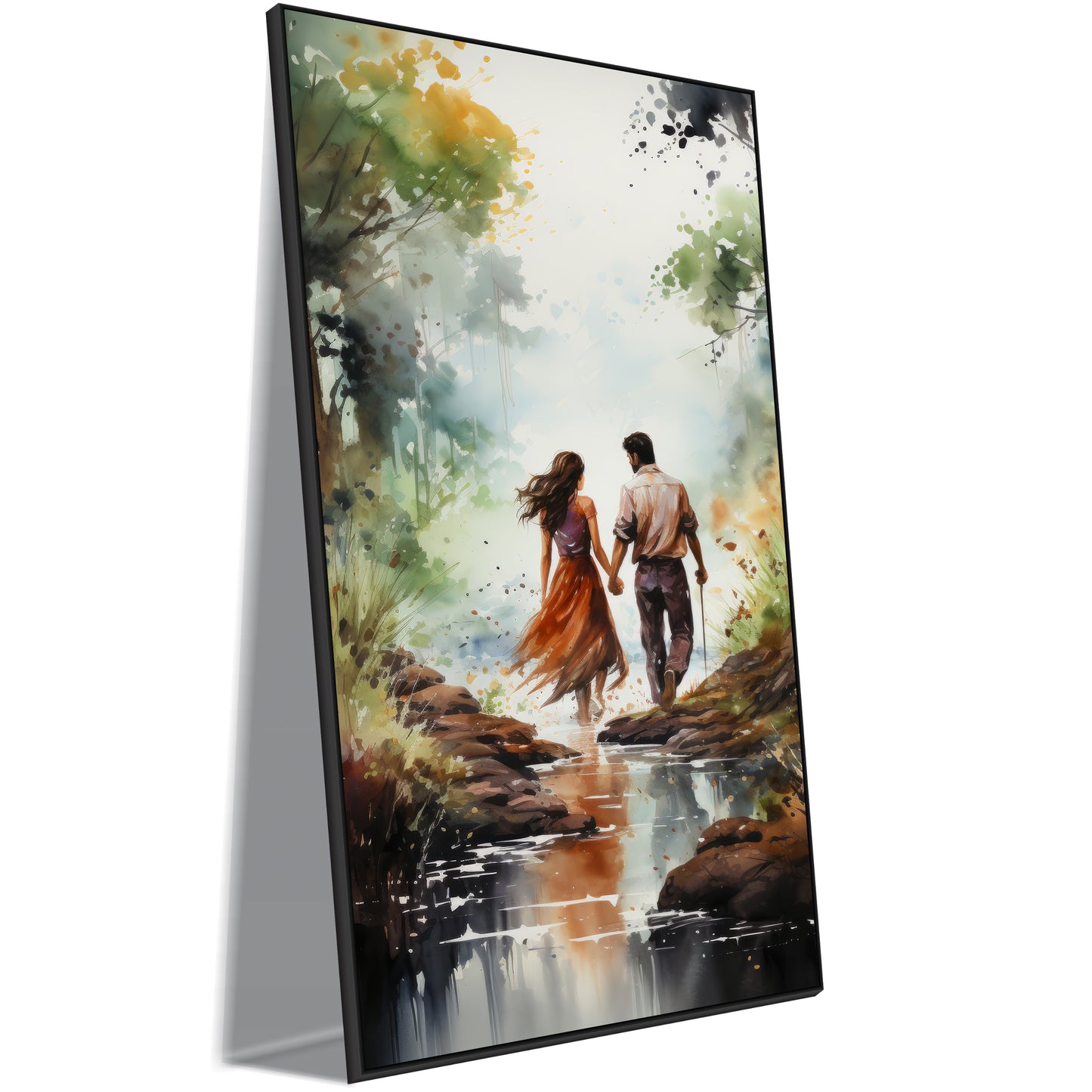 Couple Painting Art Canvas Print Wall Painting