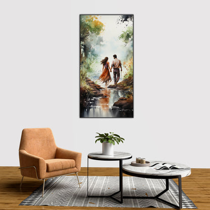 Couple Painting Art Canvas Print Wall Painting