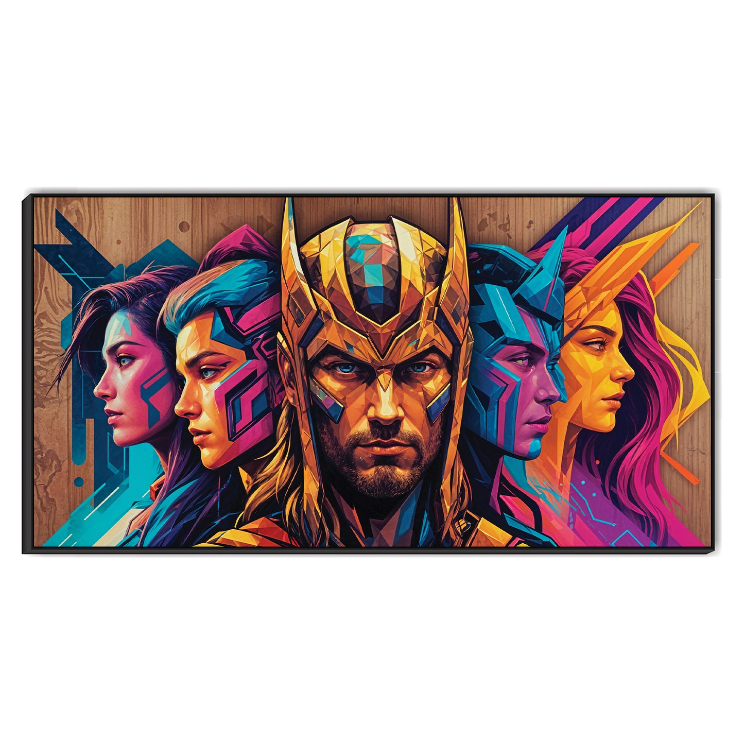 Cyberpunk Warriors - Futuristic Heroes Canvas Art