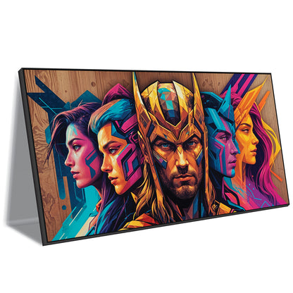 Cyberpunk Warriors - Futuristic Heroes Canvas Art