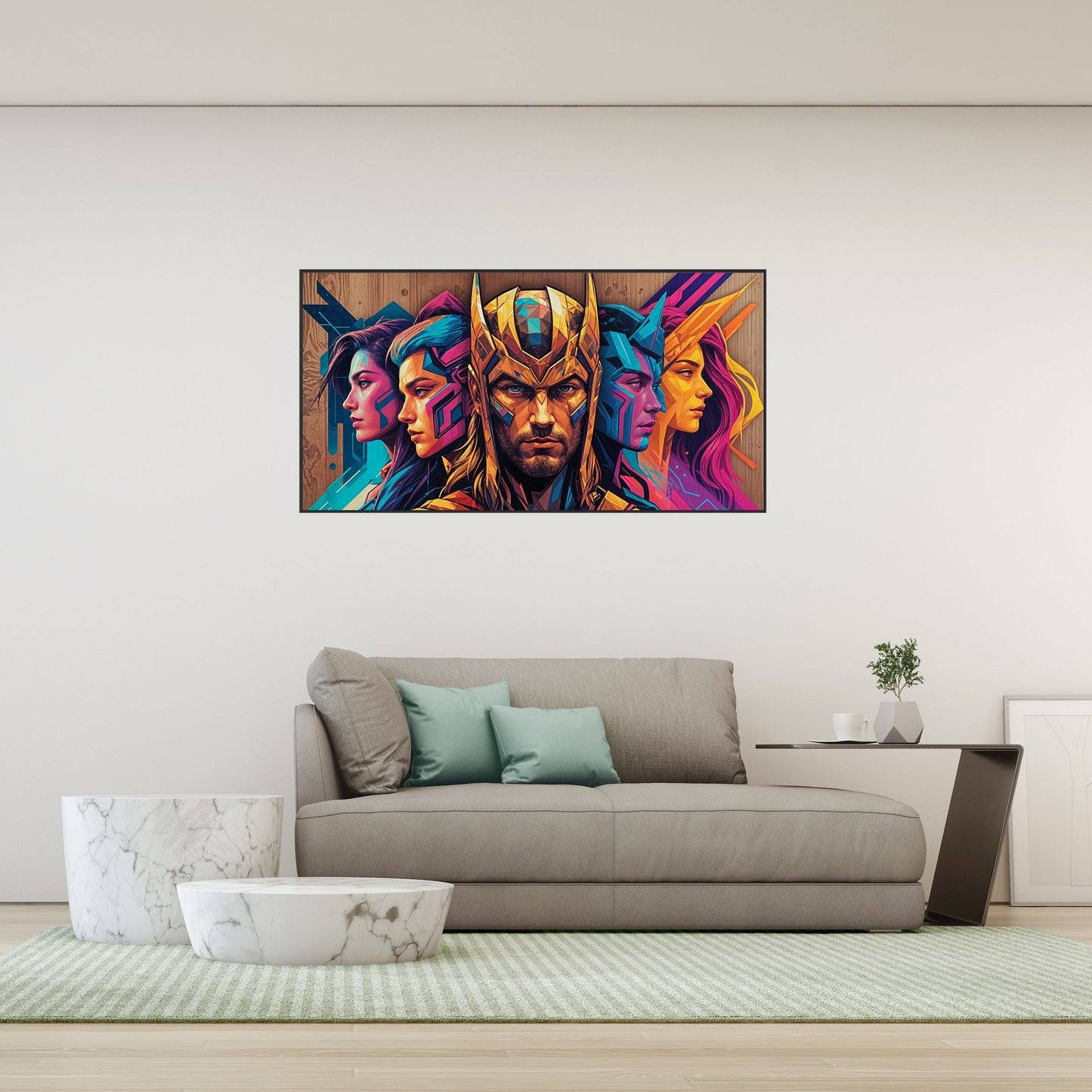 Cyberpunk Warriors - Futuristic Heroes Canvas Art