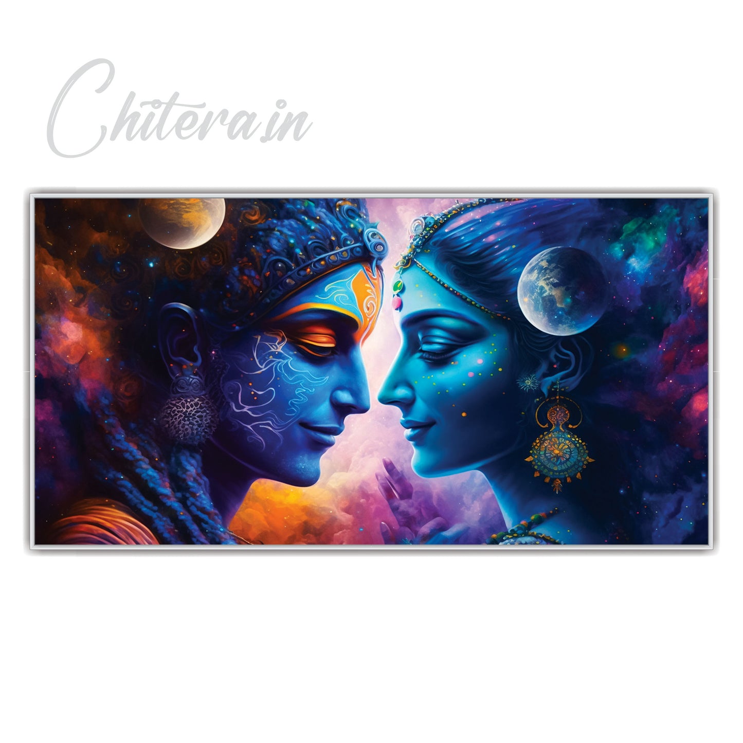 Radha Krishna beautiful art Canvas Print Wall Painting