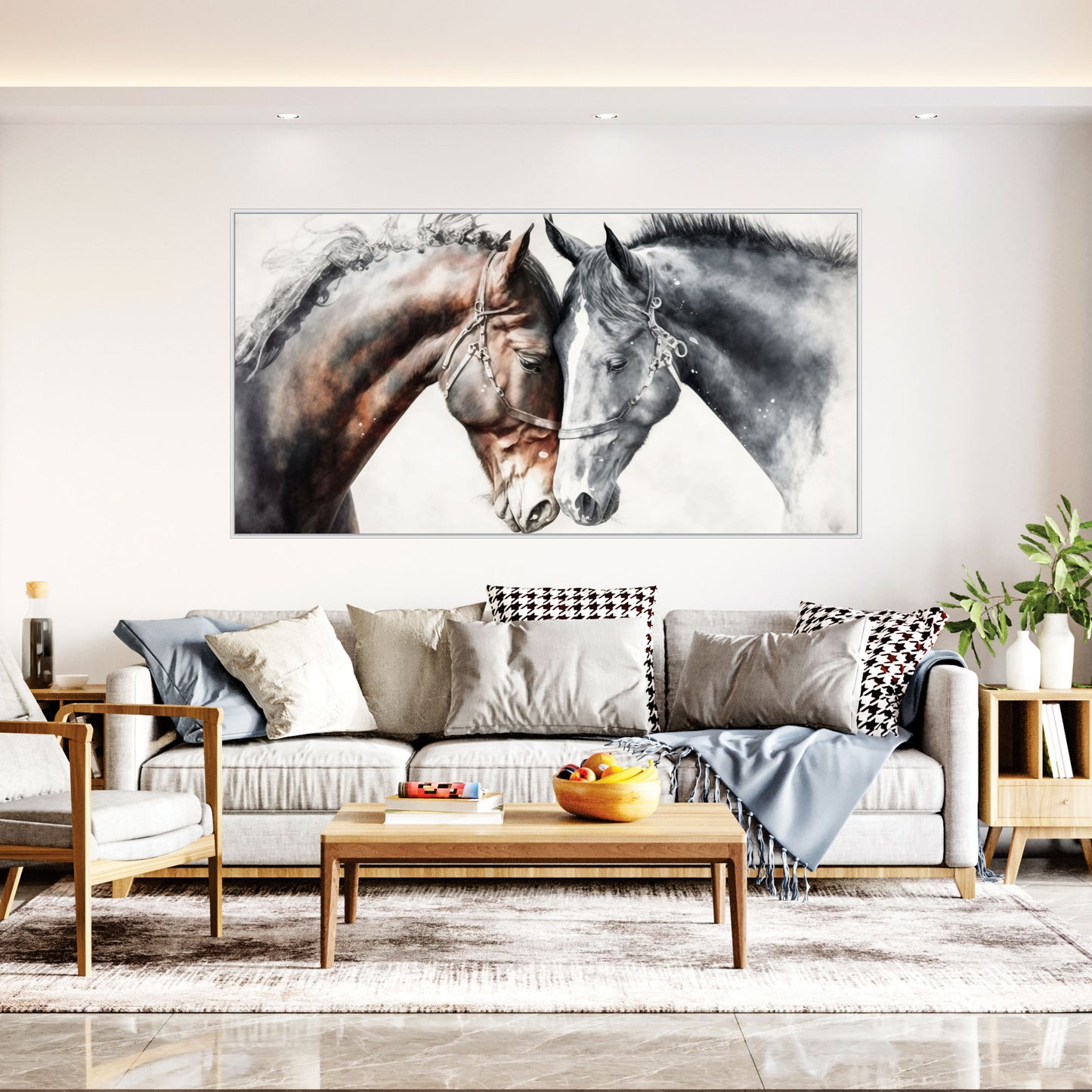 Two horses Canvas Print Wall Painting