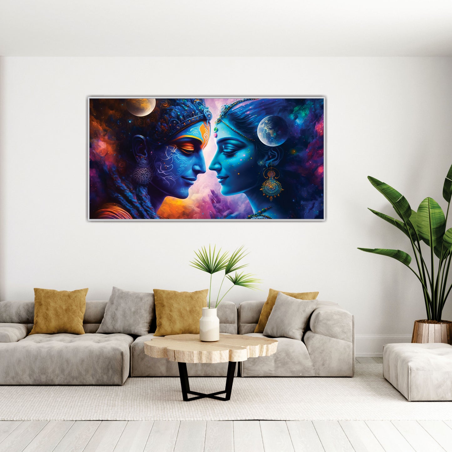 Radha Krishna beautiful art Canvas Print Wall Painting