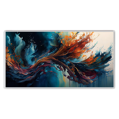 Abstract Multi Colored Canvas Art Wall Painting