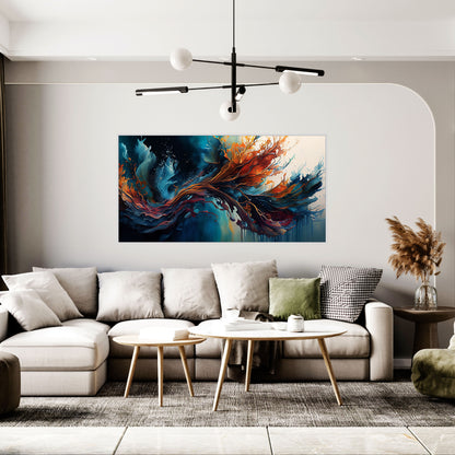 Abstract Multi Colored Canvas Art Wall Painting