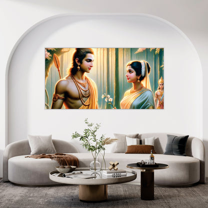 Lord Sita Ram Canvas Art Wall Painting