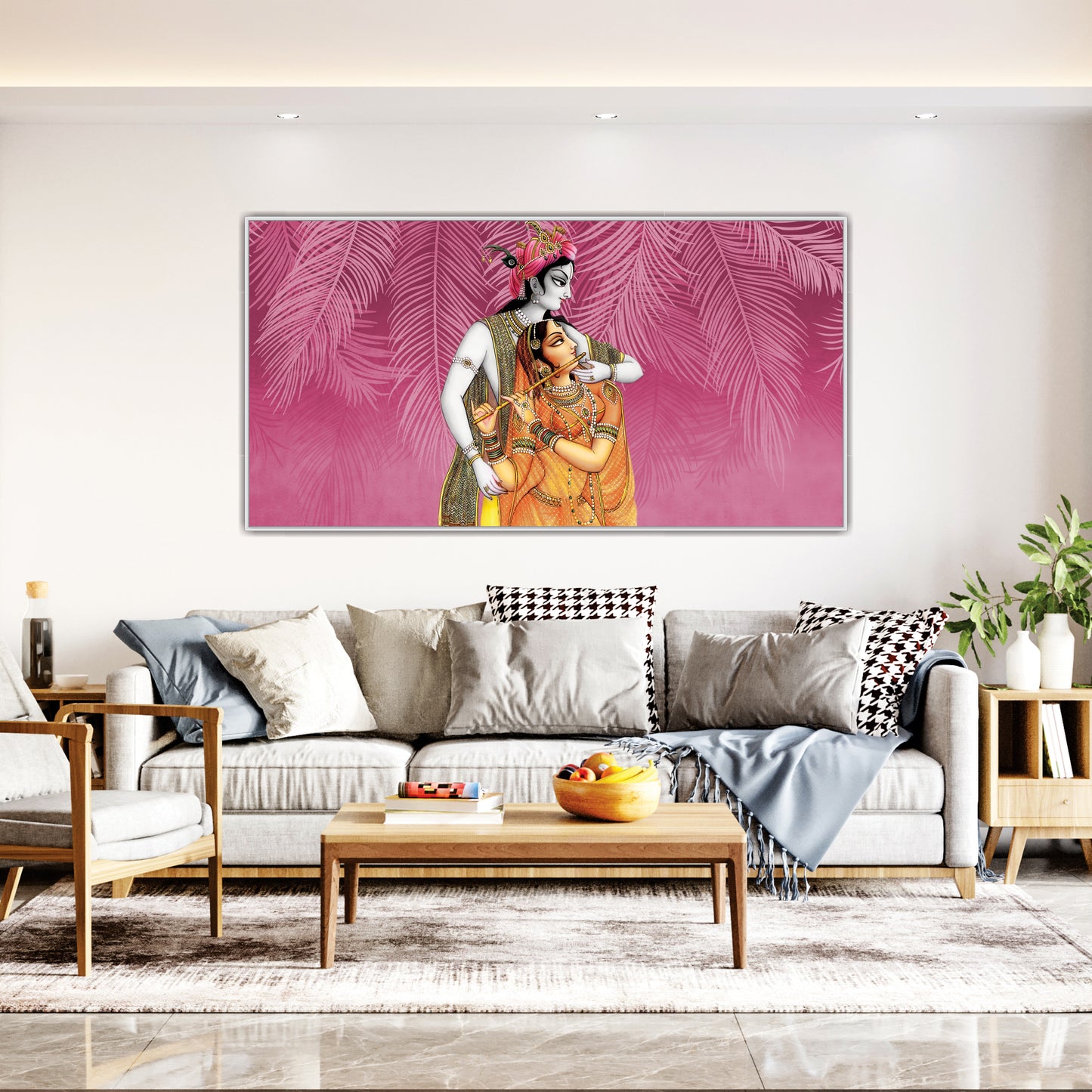 Radha Krishna beautiful art Canvas Print Wall Painting