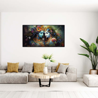 Soulful Radha Krishna Canvas Wall Art.