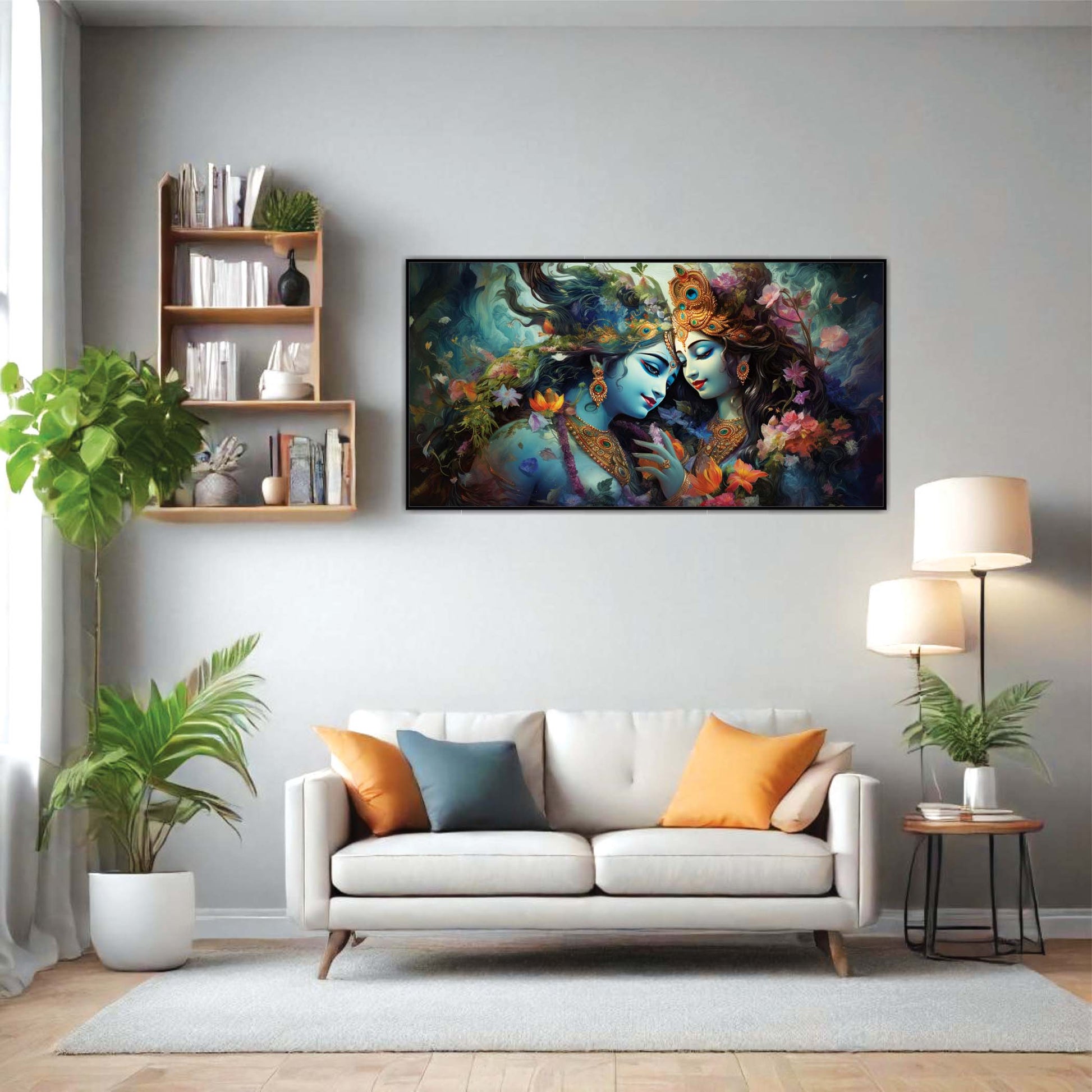 Radha Krishna Grace Canvas Wall Art.