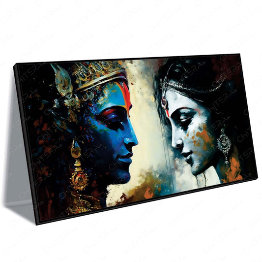 Radha-Krishna Divine Love Canvas Wall Art