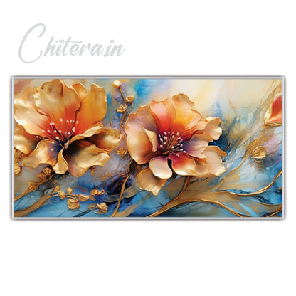 Abstract Flower Canvas Art