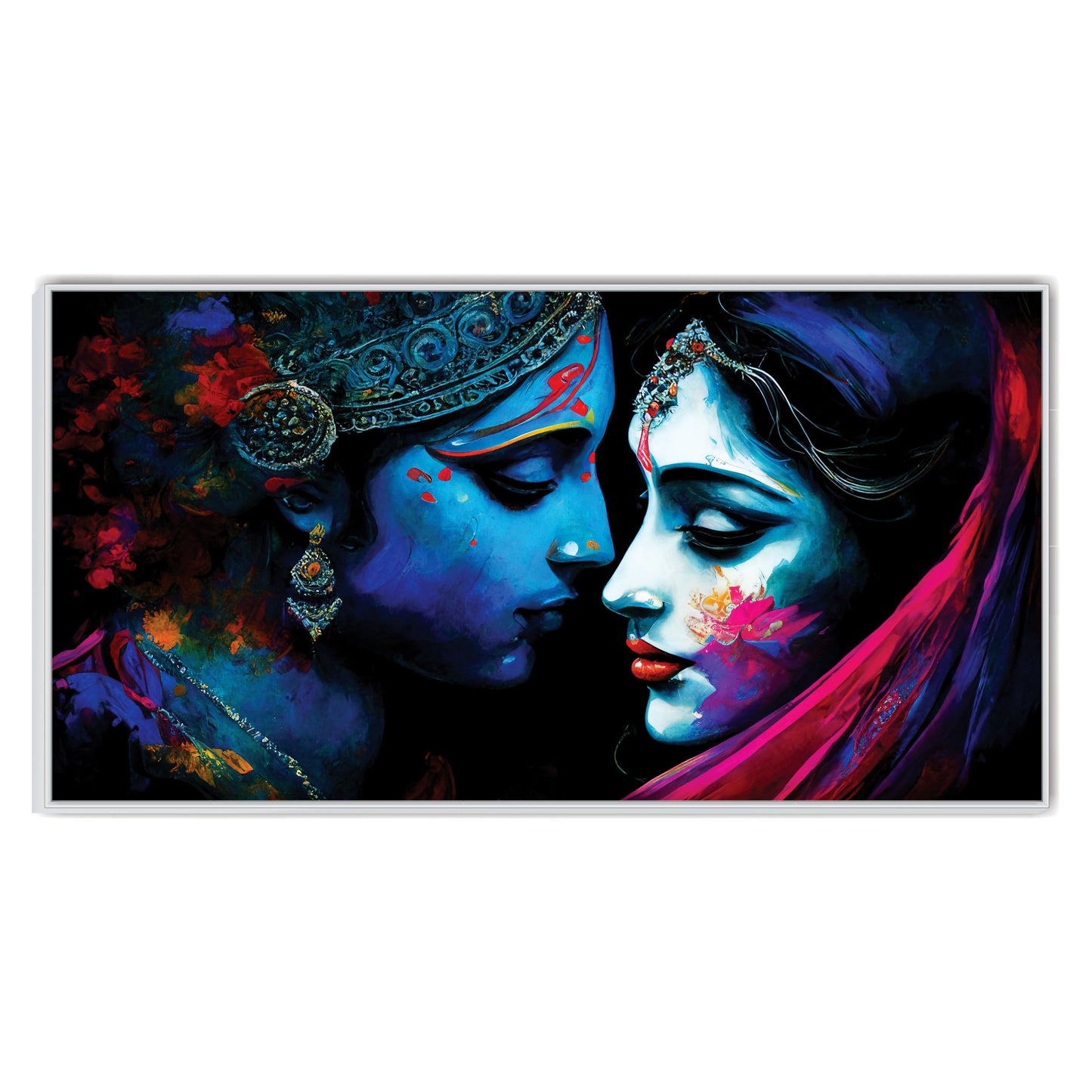 Radha krishna beautiful art Canvas Print Wall Painting