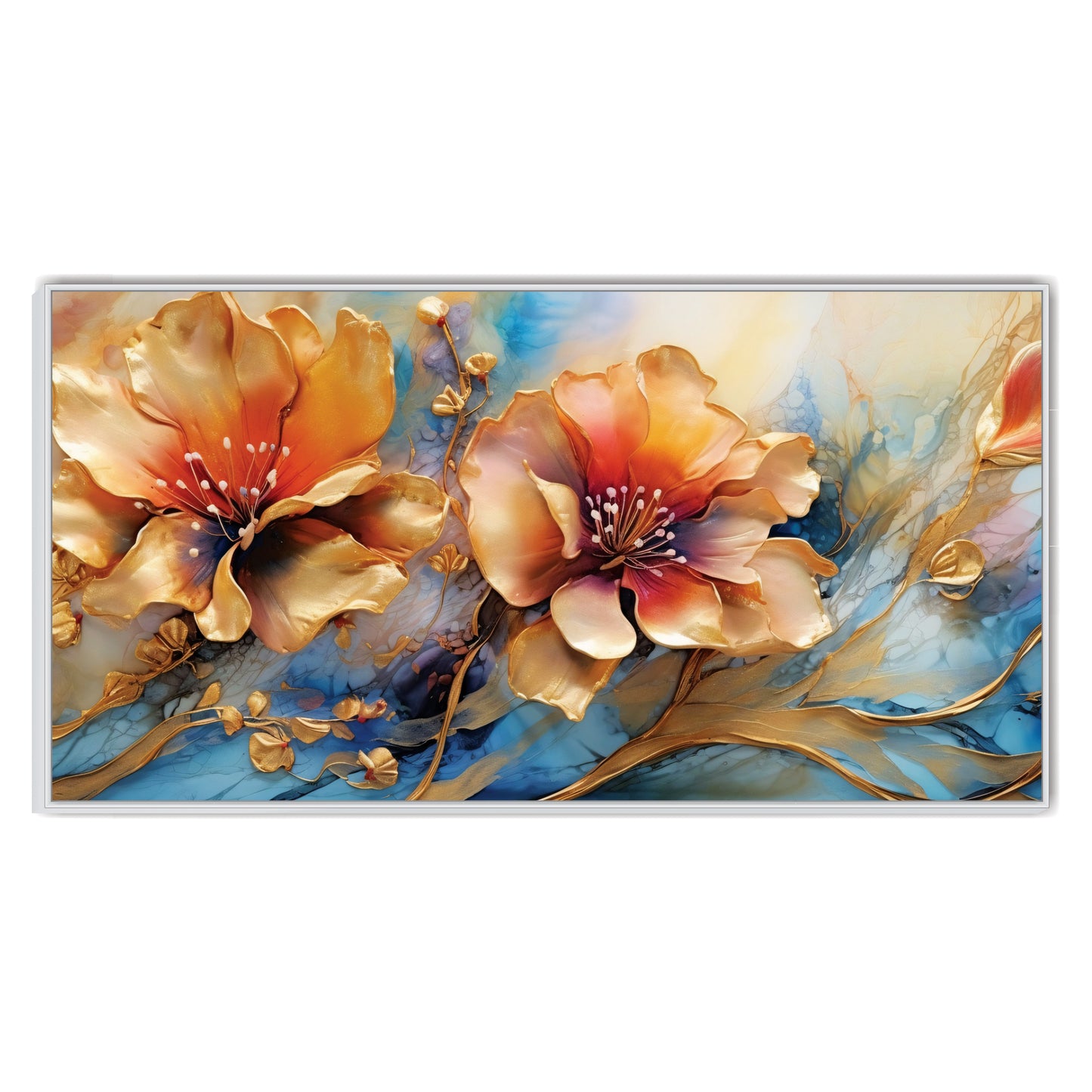 Abstract Flower Canvas Art