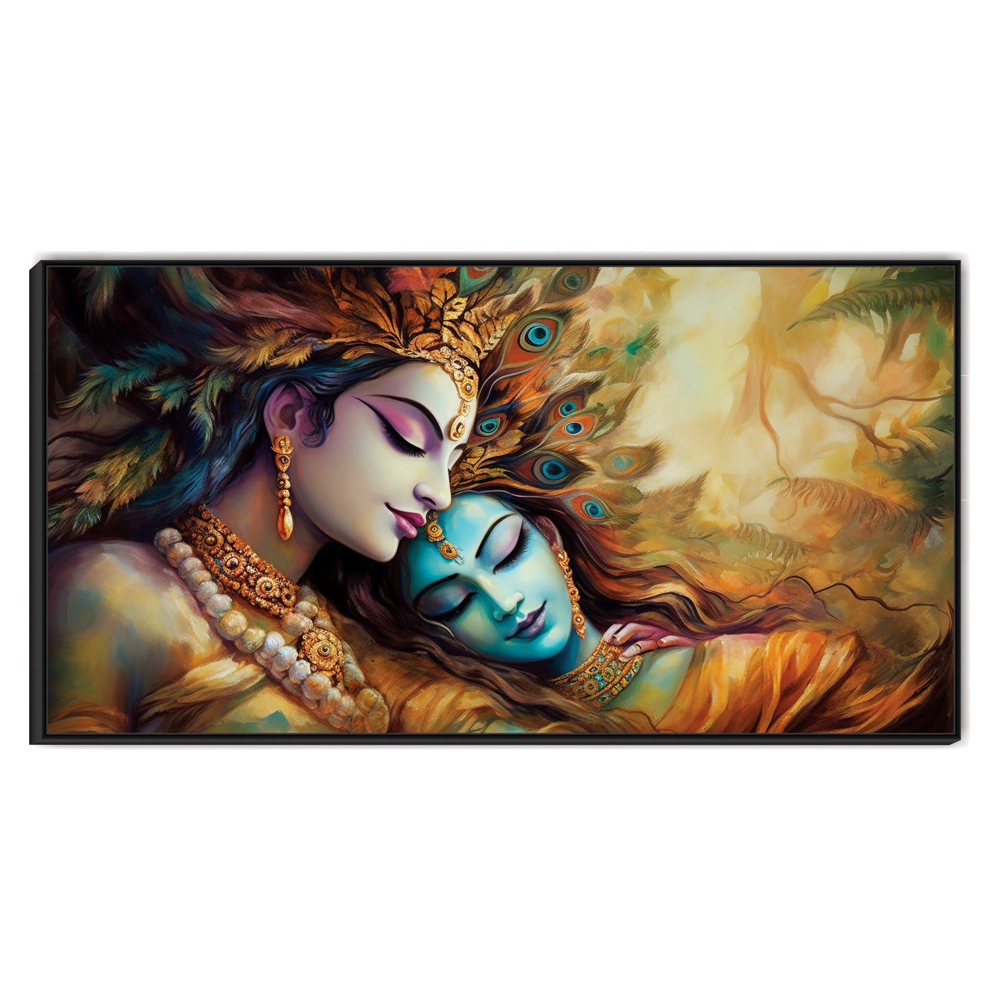 Radha krishna beautiful art Canvas Print Wall Painting