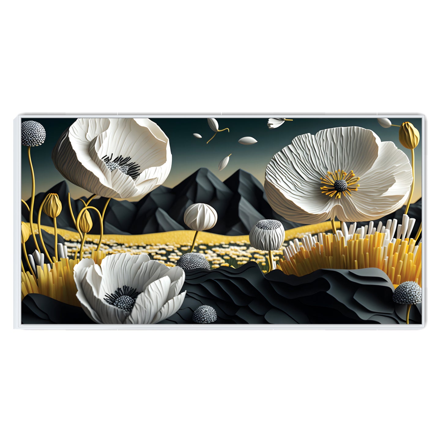 3D Flower Canvas Art Wall Painting