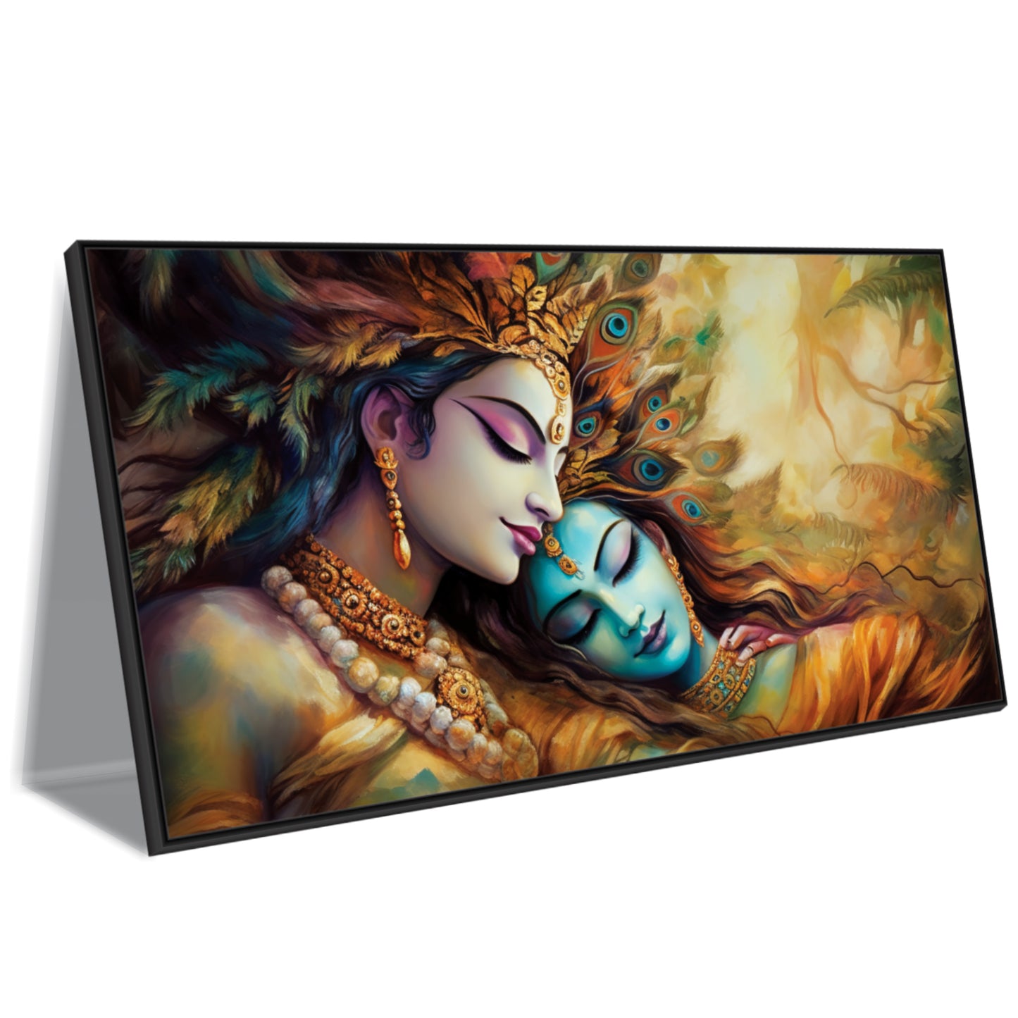 Radha krishna beautiful art Canvas Print Wall Painting