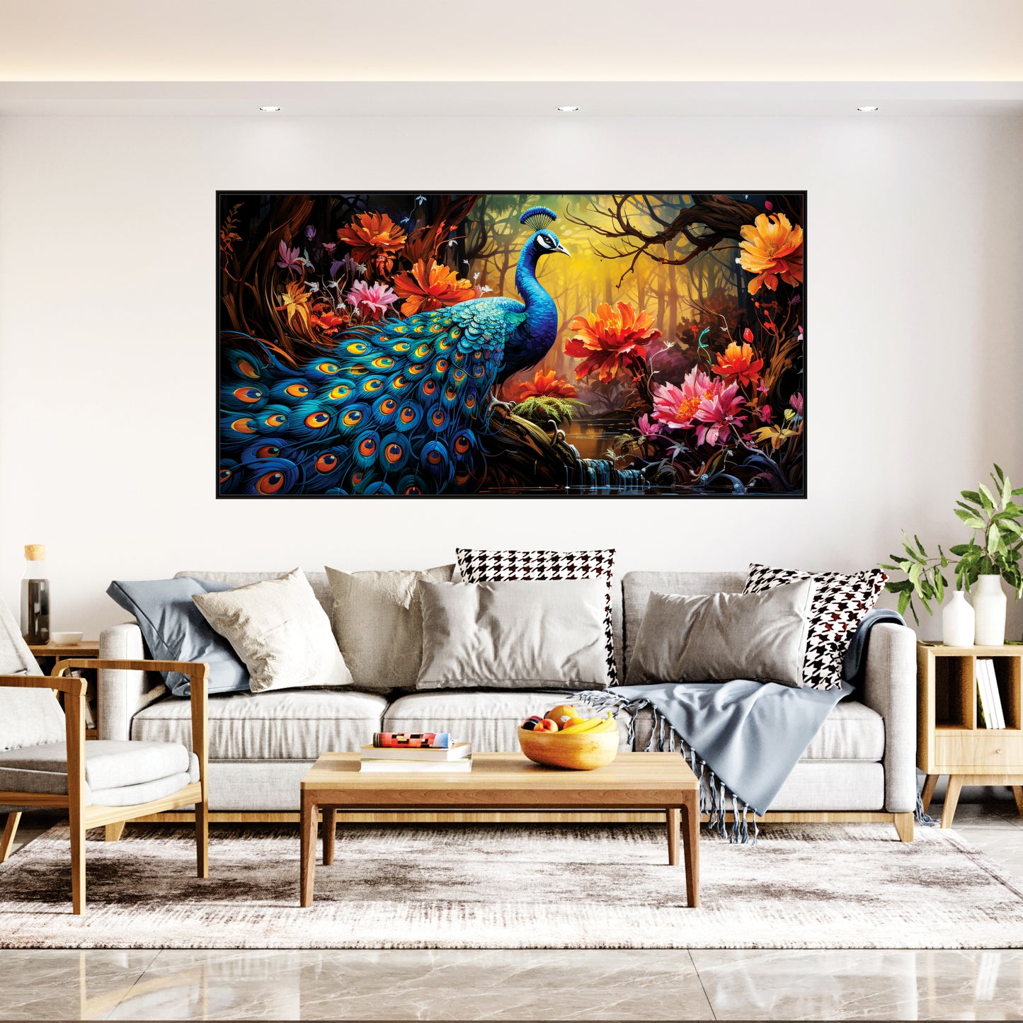 Peacock Canvas art Print Wall Painting