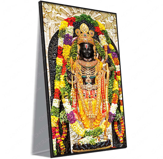 Shree Ram Lalla in Spiritual Radiance Canvas Wall Art