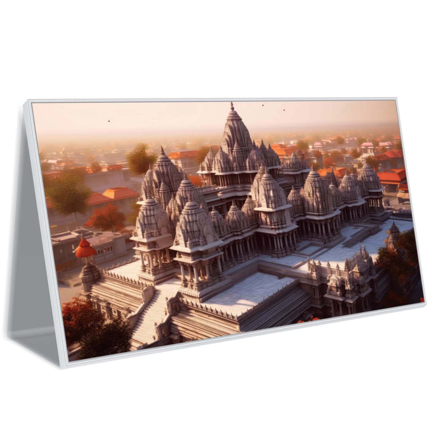 Ayodhya’s Pride : The Divine Ram Mandir canvas wall art