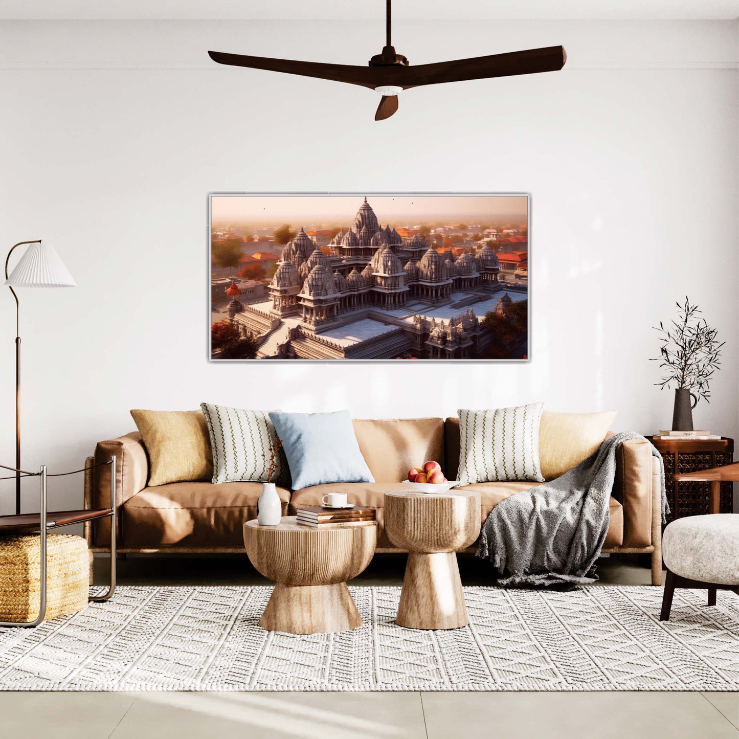 Ayodhya’s Pride : The Divine Ram Mandir canvas wall art