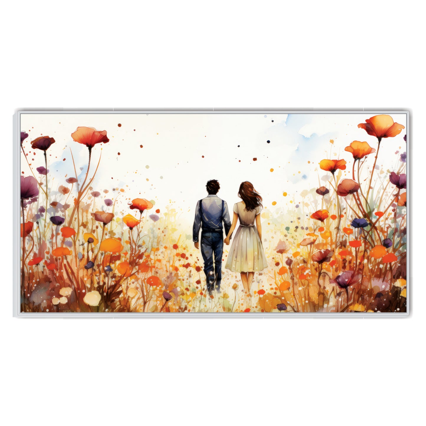 Couple Painting Art Canvas Print Wall Painting