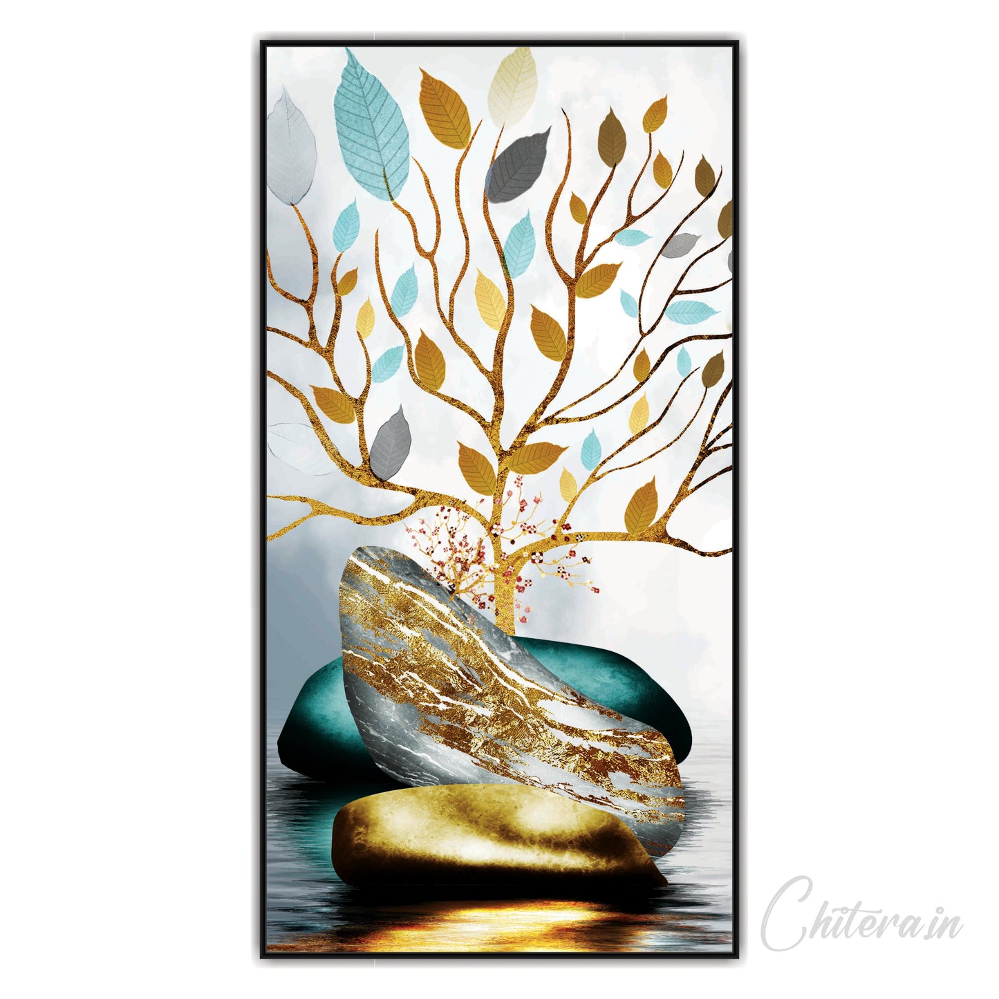 3D Leaves Art Canvas Print Wall Painting