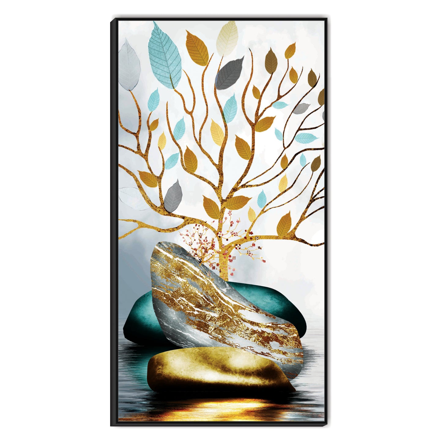 3D Leaves Art Canvas Print Wall Painting