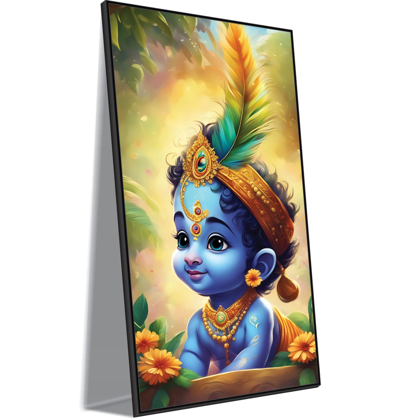 Little Krishna Beautiful Canvas Art Wall Painting