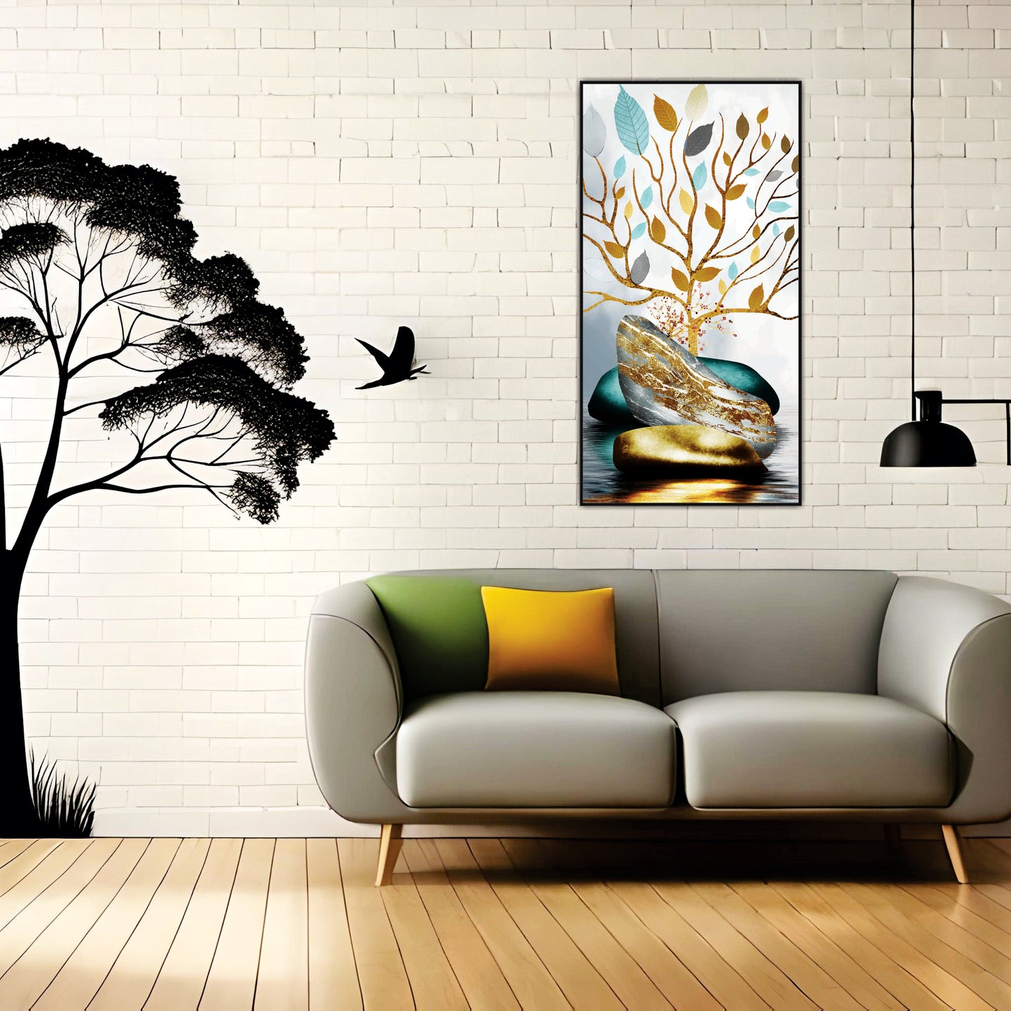 3D Leaves Art Canvas Print Wall Painting