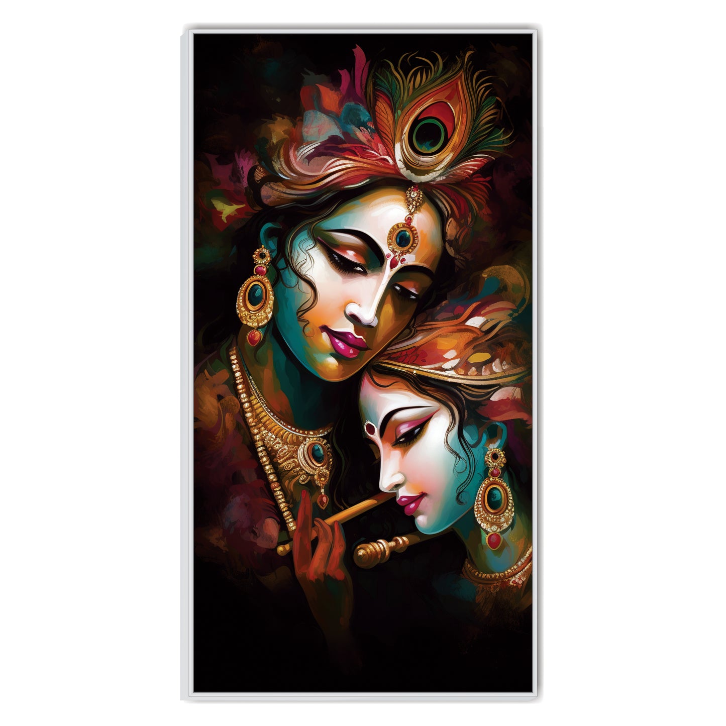 Radha krishna beautiful art Canvas Print Wall Painting