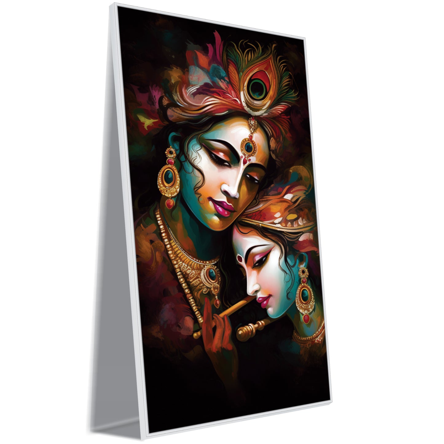 Radha krishna beautiful art Canvas Print Wall Painting