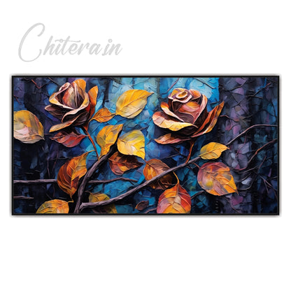 3D Leaves art Canvas Print Wall Painting