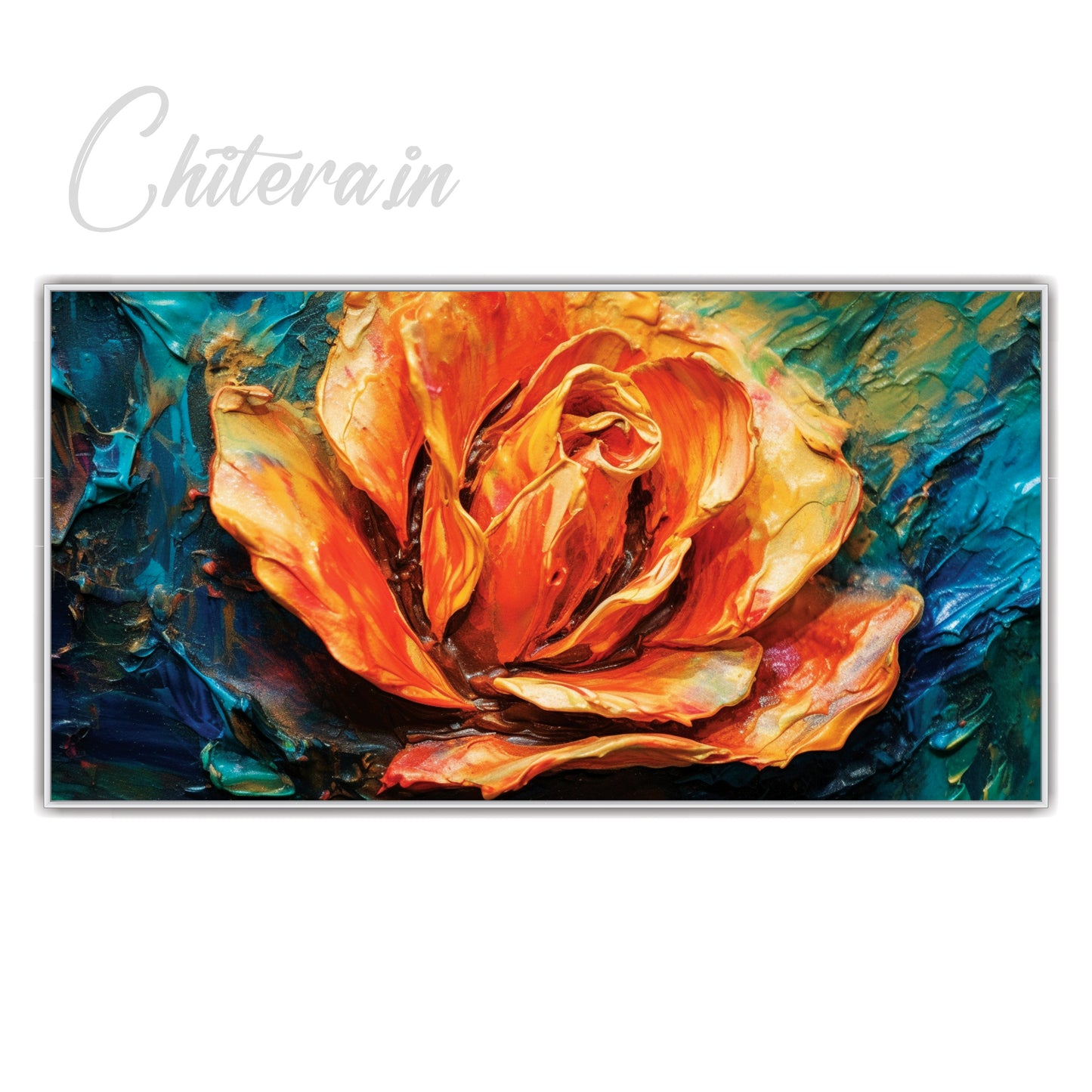 Painting Red Flowers art Canvas Print Wall Painting