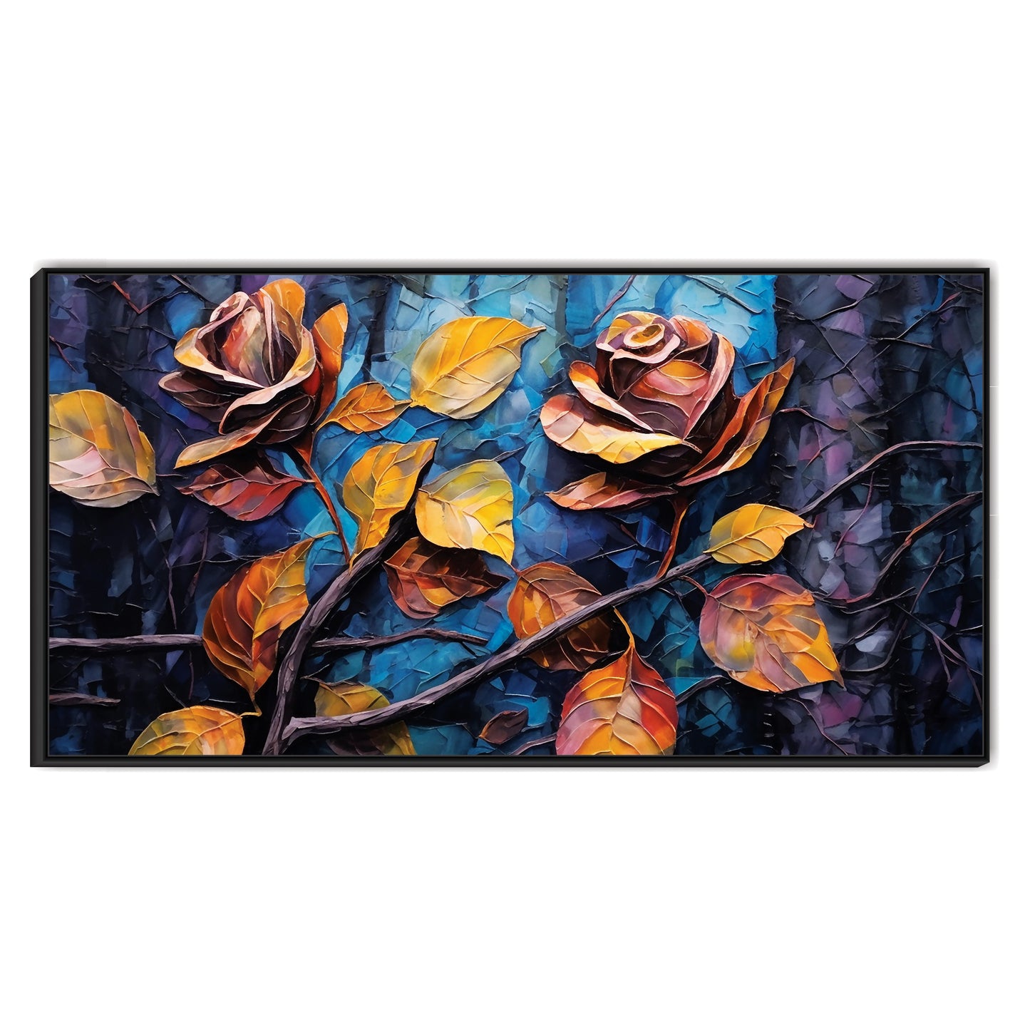 3D Leaves art Canvas Print Wall Painting