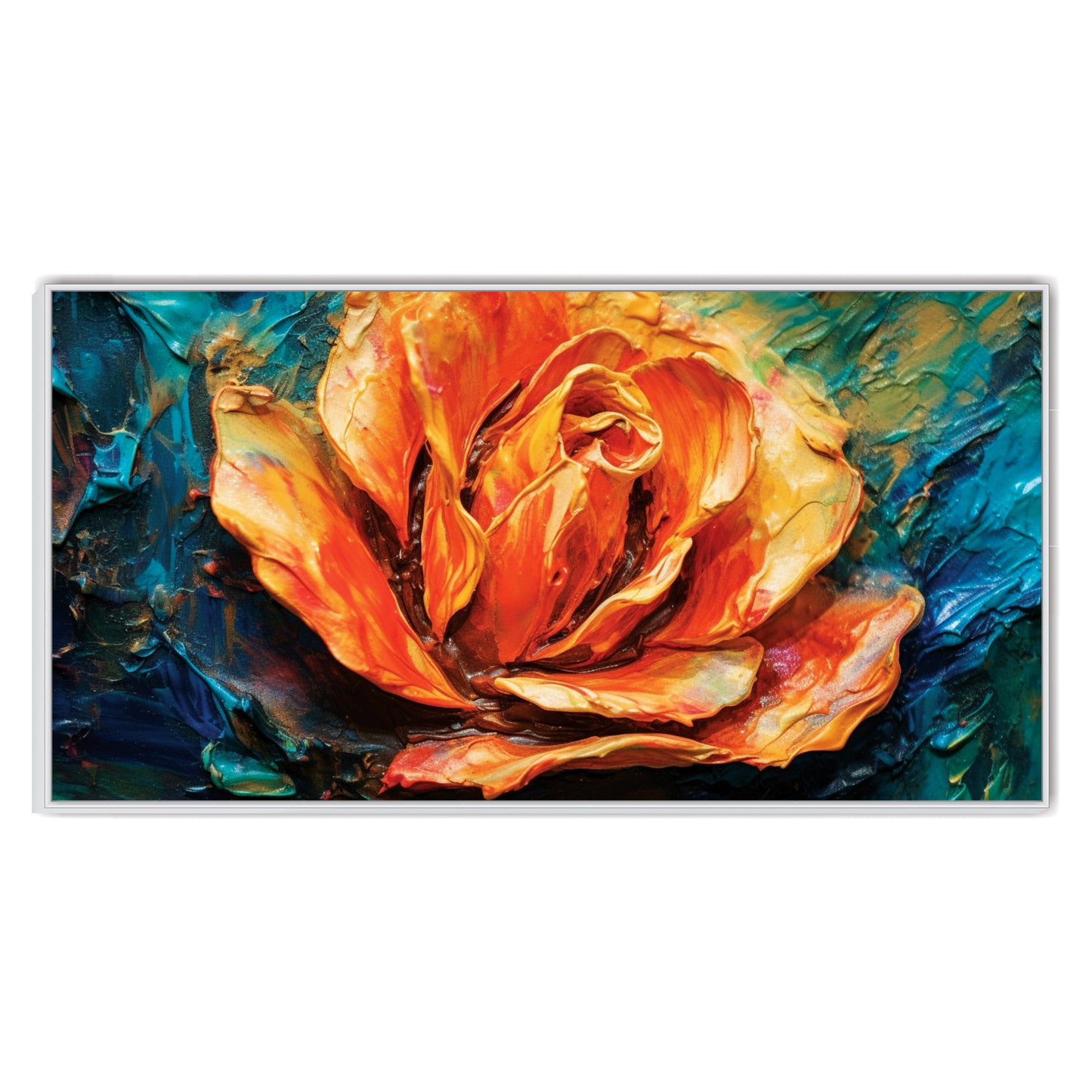 Painting Red Flowers art Canvas Print Wall Painting