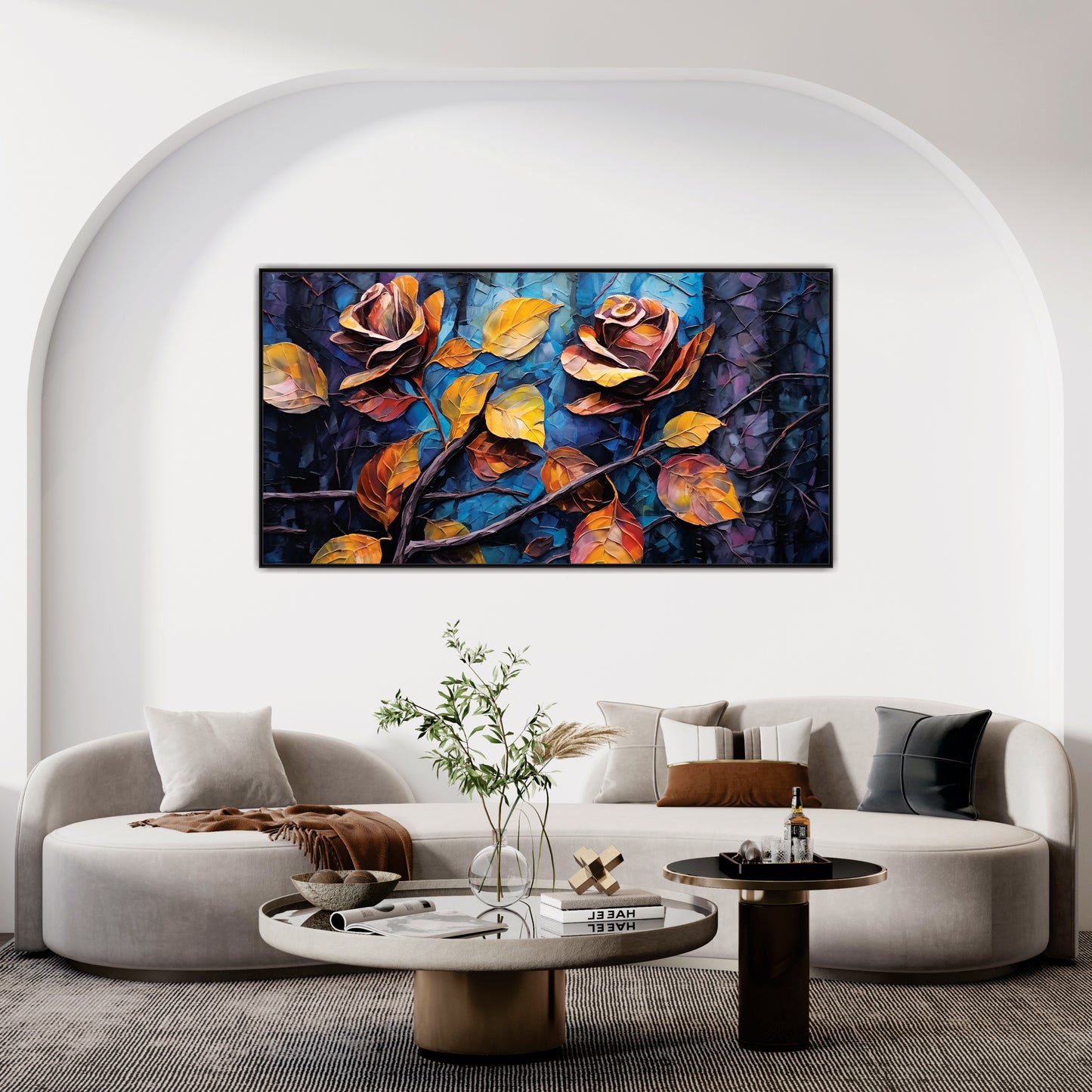 3D Leaves art Canvas Print Wall Painting