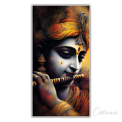 Krishna flute Art Canvas Print Wall Painting