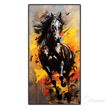 Beautiful running horse Canvas art Print Wall Painting