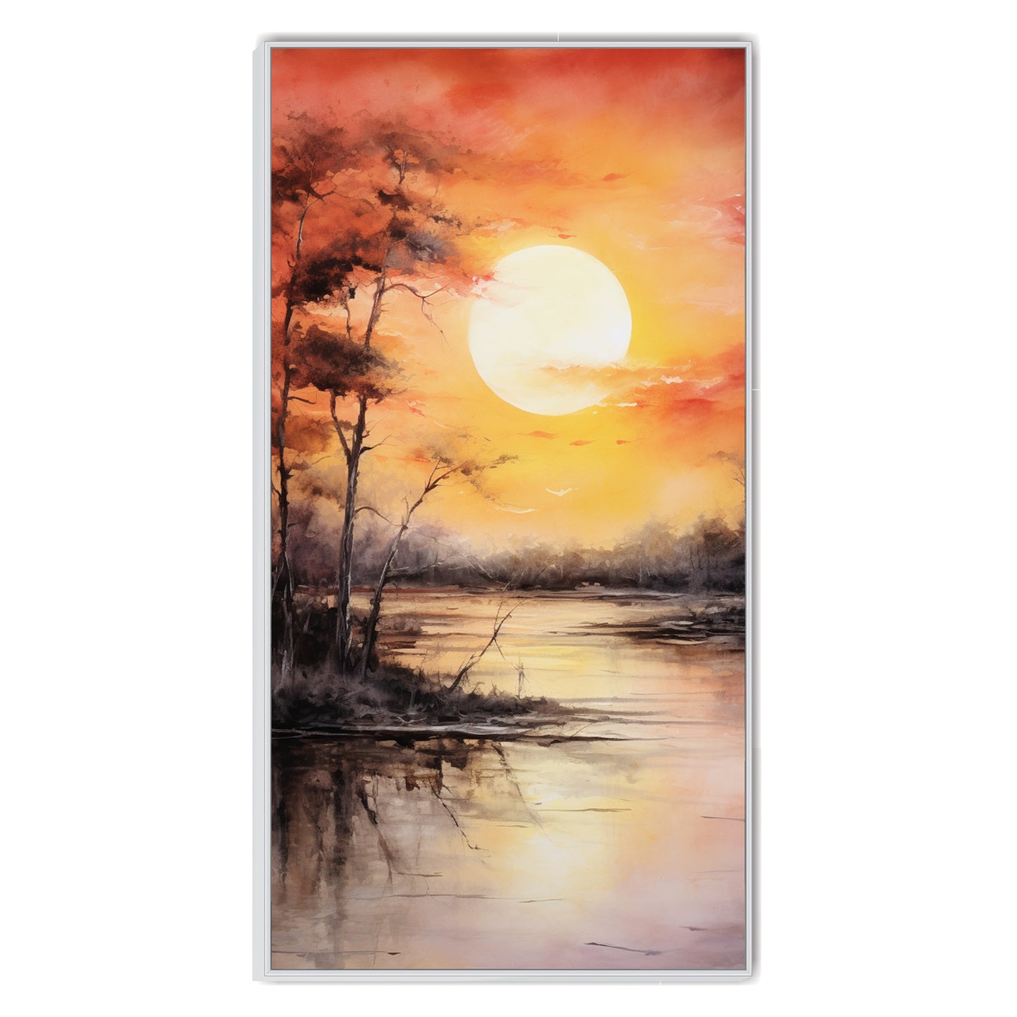 Snow and Sunset Canvas Art Print Wall Painting