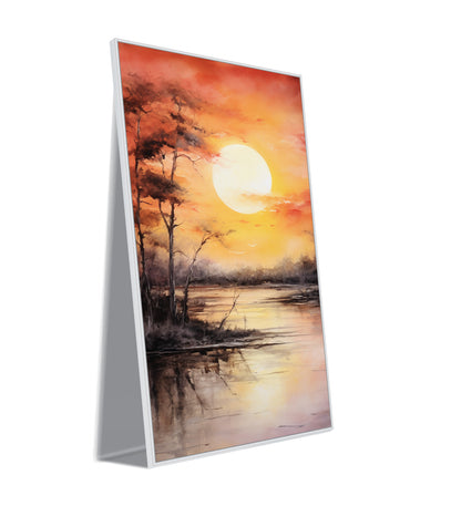 Snow and Sunset Canvas Art Print Wall Painting