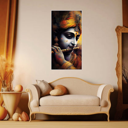 Krishna flute Art Canvas Print Wall Painting