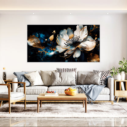 3D Blue Flowers art Canvas Print Wall Painting