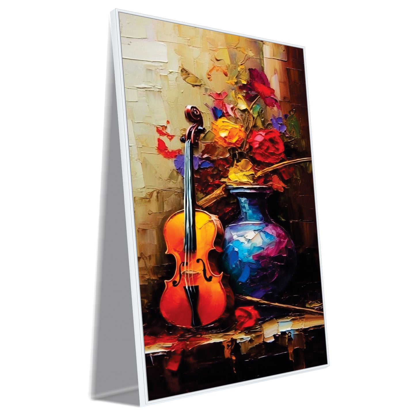 3D adhesive Guitar and Flask Canvas Print Wall Painting