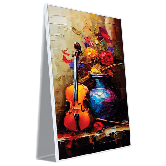 3D adhesive Guitar and Flask Canvas Print Wall Painting