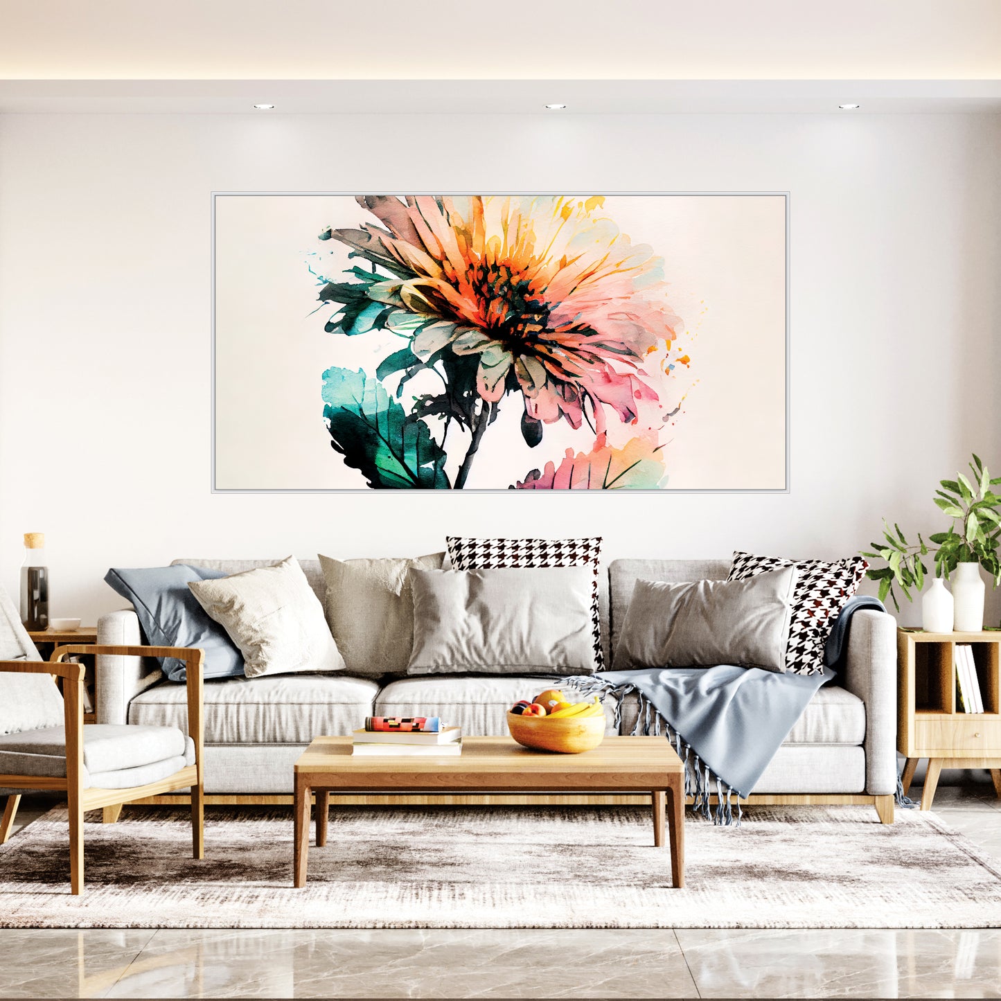 3D Flowers art Canvas Print Wall Painting