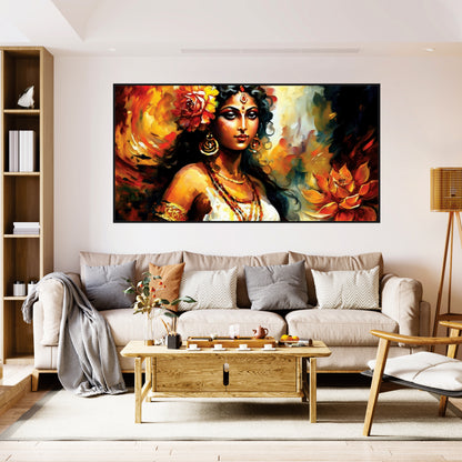 Radha beautiful Canvas Art